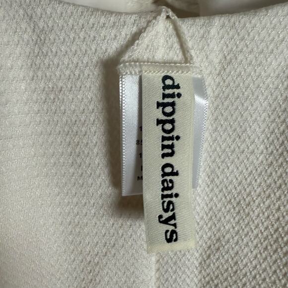 Dippin’ Daisy’s Bliss White Lattice Plunge One Piece Swimsuit Size XS - Picture 12 of 12